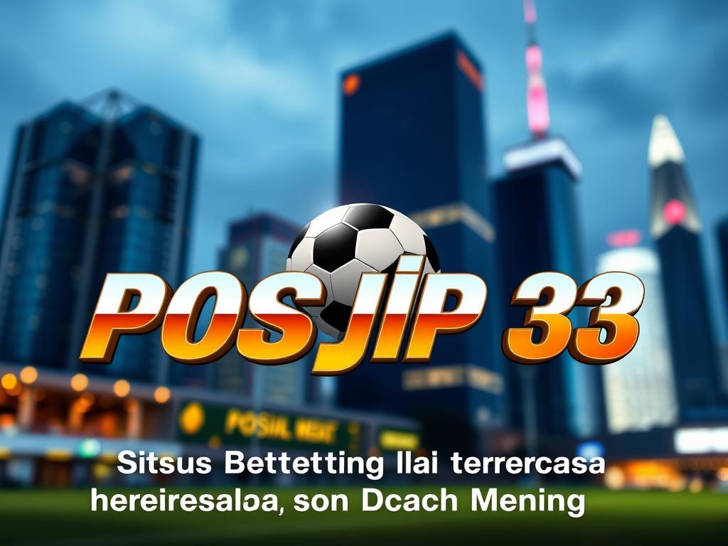 Posjp33: Situs Betting Bola Terpercaya dan Mudah Menang